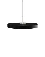 Asteria Mini Pendel - Sort m. stål cover Asteria Mini Pendel - Sort m. stål cover