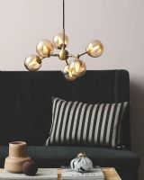 Halo Design Atom Pendel - Ø57 - Rav/Messing Halo Design Atom Pendel - Ø57 - Rav/Messing