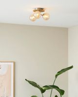 Halo Design Atom Trio Loftlampe Rav/Messing Halo Design Atom Trio Loftlampe Rav/Messing