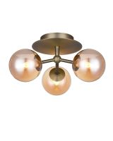 Halo Design Atom Trio Loftlampe Rav/Messing Halo Design Atom Trio Loftlampe Rav/Messing