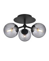 Halo Design Atom Trio Loftlampe Røg/Sort Halo Design Atom Trio Loftlampe Røg/Sort