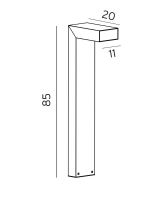 Norlys Asker LED Pullert, 85cm - Mål