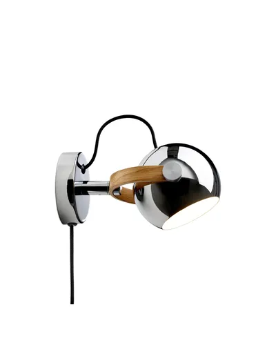 DC Væglampe Krom og olieret eg fra Halo Design DC Væglampe Krom og olieret eg fra Halo Design