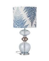 Ebb & Flow Fern Leaves Graphic - Indigo m/ Futura bordlampe