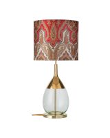 Ebb & Flow Lute Lampefod - Grøn/Guld m/ SH101030 lampeskærm Ebb & Flow Lute Lampefod - Grøn/Guld m/ SH101030 lampeskærm