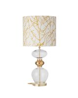 Ebb & Flow Futura Lampefod - Klar/Guld m/ SH101022 lampeskærm