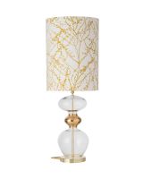Ebb & Flow Futura Lampefod - Klar/Guld m/ SH101054 lampeskærm
