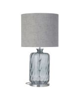 Ebb & Flow Pillar Lampefod - Grå Dimples m/ SH101010 lampeskærm Ebb & Flow Pillar Lampefod - Grå Dimples m/ SH101010 lampeskærm