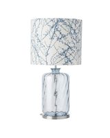 Ebb & Flow Pillar Lampefod - Topaz Blå Dimples m/ SH101018 lampeskærm Ebb & Flow Pillar Lampefod - Topaz Blå Dimples m/ SH101018 lampeskærm