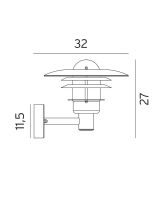 Norlys Larvik Væglampe - Galvaniseret Norlys Larvik Væglampe - Galvaniseret