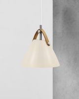 Nordlux Strap 16 - Opal m/ brun rem
