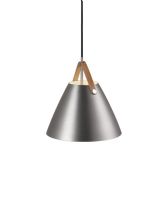 Nordlux Strap 27 - Børstet stål m/ brun rem