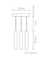 Umage Chimes Cluster 3 Pendel - Mål Umage Chimes Cluster 3 Pendel - Mål