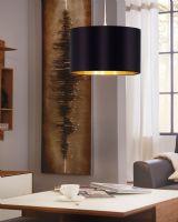 Eglo Maserlo Pendel Ø38 - Sort/Guld Eglo Maserlo Pendel Ø38 - Sort/Guld